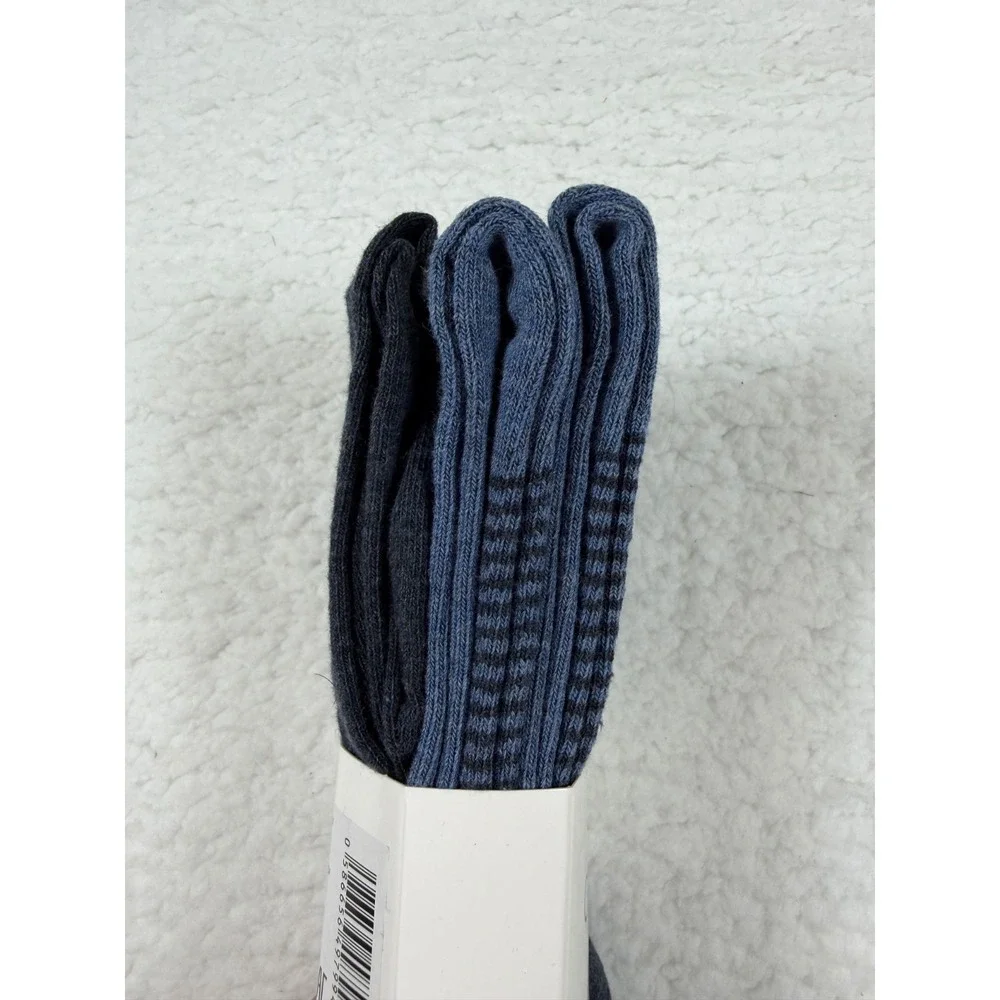 Calvin Klein Men's Crew Socks 3 Pack Blue Stripe Cushion Sole Cotton US 7-12 NEW
